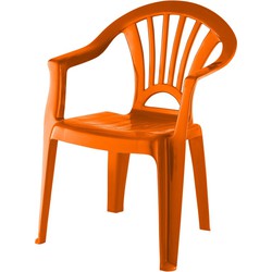 Kunststof oranje kinderstoeltje 37 x 31 x 51 cm - Kinderstoelen