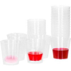 Excellent Houseware Shotglazen - 20ST - herbruikbaar - 30 ml - kunststof - vaatwasserbestendig - Shotglazen