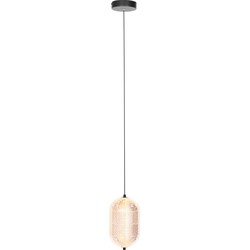 Mexlite hanglamp Geripu - amberkleurig - metaal - 15 cm - ingebouwde LED-module - 3840ZW