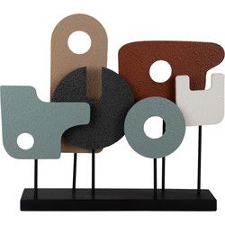 Ornament Abstract Art - Multicolor - 36x10x44.5cm