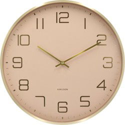 Wandklok Elegance Glow - Bruin - Ø40cm
