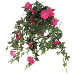 Mica Decorations Petunia Kunstplant - 50x45x25 cm - Donkerroze