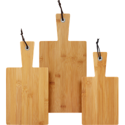 Dille houten serveerplank bamboe - set van 3