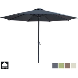 Kopu® Madrid 350 cm Grote Parasol Rond met Beschermhoes - Grijs