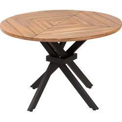 Beliani LISSONE - Ronde tafel-Lichte houtkleur-Acaciahout