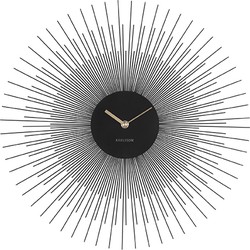 Karlsson - Wandklok Peony - Zwart- Ø45cm