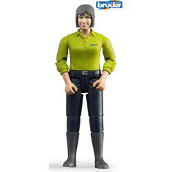 Bruder 60405 Vrouw met Groen Shirt & Zwarte Broek