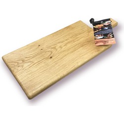 De smikkelplank rustiek eikenhouten serveerplank 50cm FSC