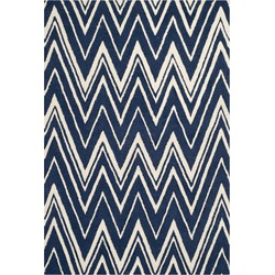 Safavieh Modern Indoor Hand Tufted Area Rug, Cambridge Collection, CAM711, in Navy & Ivory, 122 X 183 cm