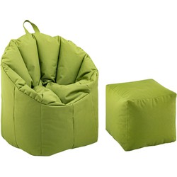 SVJ Zitzak Rond - 70 x 70 x 80 cm - Nylon - Groen