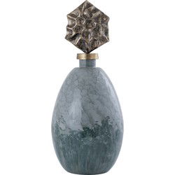 PTMD Cherisee Green Glass Statue Brass Lid High