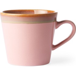 HKliving 70's cappuccino mok pink  stijl 300 ml