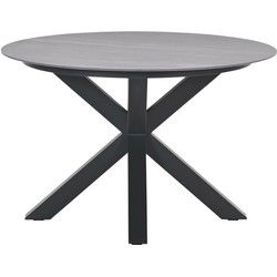 Lowland tafel - Ø120 cm - carbon black - Centostone Napoli grey