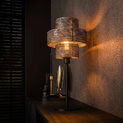 Hoyz Collection - Tafellamp 1L Lantern - Zwart Bruin