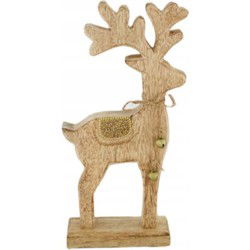 Rendier l14b6h28 cm naturel/goud