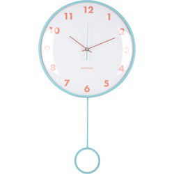 Wandklok Cheeky Dome - Zachtblauw - 7.1x35.5x61.5cm