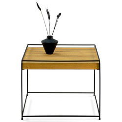torna THIN WOOD 60 Salontafel - Zwart / Eiken Naturel