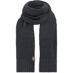 Knit Factory Robin Gebreide Sjaal Dames & Heren - Antraciet - 200x40 cm