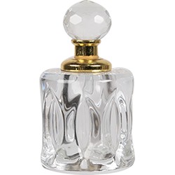 Clayre & Eef Parfum Flesje Ø 3x7 cm Transparant Glas