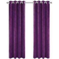 LW Collection LW Collection Gordijnen Paars Velvet Kant en klaar 175x140CM