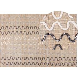 Beliani SOGUT - Laagpolig-Beige-Jute