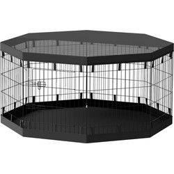 4goodz PawHut Puppyren, Ø159 - 76 cm - 8 Panelen, Bodemzeil en Afdakzeil