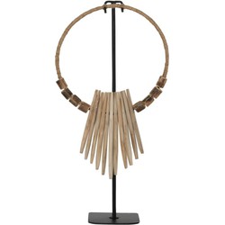 MUST Living Decorative wooden necklace on an stand,53x25x12 cm