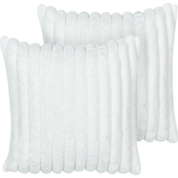 RAKYA - Sierkussen set van 2 - Wit - Polyester