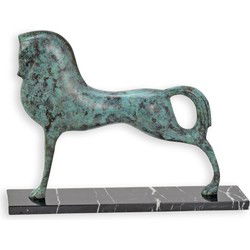 A BRONZE SCULPTURE OF AN ART DECO STANDING HORSE