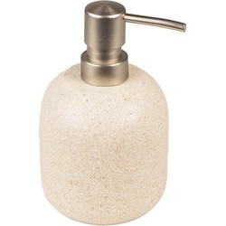 Clayre & Eef Zeepdispenser  Ø 8x14 cm Beige Keramiek Zeeppompje