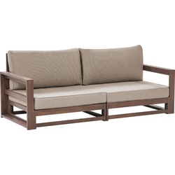 Beliani TIMOR - Tuinsofa-Donkere houtkleur-FSC® gecertificeerd acaciahout