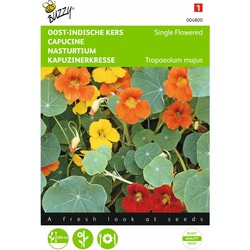 2 stuks - Tropaeolum majus Enkelbloemig Mengsel