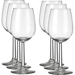 18x Luxe witte wijn glazen 230 ml Bouquet - Wijnglazen