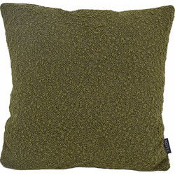 Velvet Boucle Groen/Zwart | 45 x 45 cm | Kussenhoes | Polyester