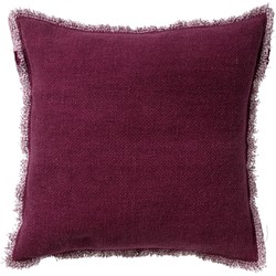 Dutch Decor BURTO - Kussenhoes 45x45 cm - gewassen katoen - Red Plum - donkerroze - Dutch Decor