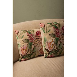 PTMD Sierkussen Ayumi - 60x3x40 cm - Katoen - Roze
