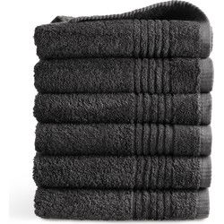 PHLOX Handdoeken Set 50x100 cm - 6 stuks - 600 g/m2 Zacht Katoen - Supreme Collectie - Antraciet