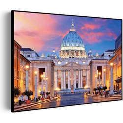 Muurwerken Akoestisch Schilderij - Het Vaticaan - Geluidsdempend Wandpaneel - Wanddecoratie - Geluidsisolatie - BASIC (AW 0.65) XL (120x86)