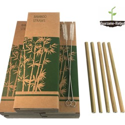 Bamboe rietjes | 100 stuks | 100% natuurlijke bamboe | Incl. 20 schoonmaakborstels