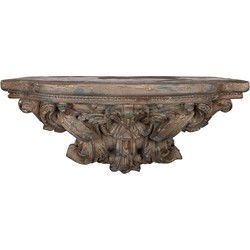 Clayre & Eef Wandplank 60x23x30 cm Bruin Keramisch materiaal
