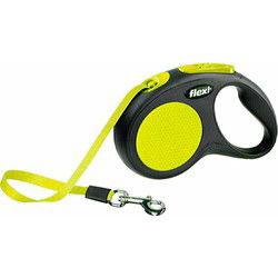 FLEXI ROLLIJN NEW CLASSIC NEON TAPE ZWART / GEEL S 5 MTR