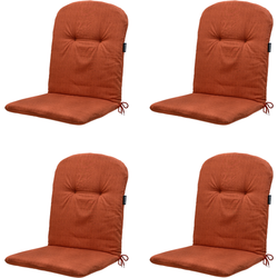 Madison -  Kuipstoelkussen Hoge Rug Basic terra - Ca. 96x45 cm - Set van 4