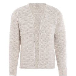 Knit Factory Becky Kort Gebreid Vest - Beige - 40/42