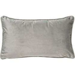 Dutch Decor FINN - Kussenhoes 30x50 cm - velvet - lendekussen - Micro Chip - lichtgrijs - Dutch Decor