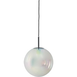 Light&living A - Hanglamp Ø30 cm MEDINA glas rainbow+zwart