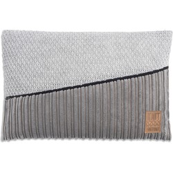 Knit Factory Sam Sierkussen - Licht Grijs - 60x40 cm - Inclusief kussenvulling