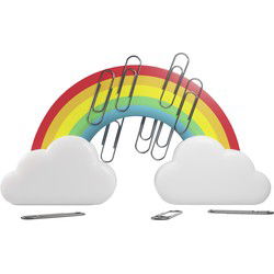 Mosterd Regenboog Paperclip Houder