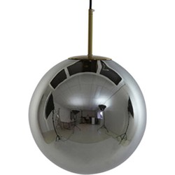 Light & Living - hanglamp - Medina - brons - glas smoke glas - Ø 30cm - E27 - 2958765