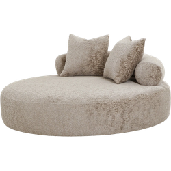 Annabel ronde loveseat fauteuil taupe