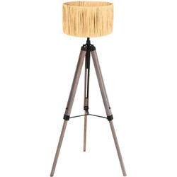 Retro Vloerlamp Triek Hout